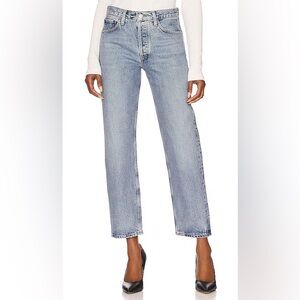 AGOLDE Wyman Low Slung Vintage Straight Jeans in Ratio size 23